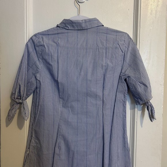 Talbots Striped Tie Sleeve Blouse (Like New) - Picture 5 of 6